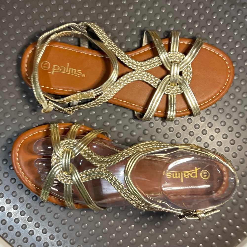 Palms Size 8 M Golden Braided Flats Women’s Sandals VGC - Picture 11 of 11